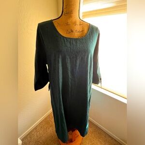 Garnet Hill size 14 teal dress